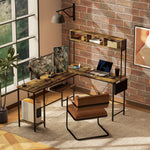 Reversible Corner Desk W/ Usb Port For 2 Person