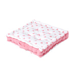 Cotton Hearts Print Floor Cushion | 50cm x 50cm | Pink