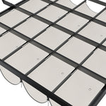 3m X 3m Aluminium Outdoor Retractable Pergola,pa-coated Polyester Canopy,flat Roof Sunshade Canopy For Patio Or Garden