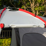 4-6 Man Tunnel Tent, Camping Tent W/ Bedroom, Living Area | Gray