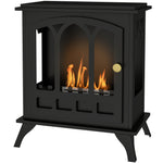 HOMCOM 21" Bioethanol Fireplace Stove For Indoor, Ethanol Fireplace
