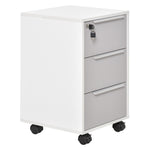 Modern 3 Drawer Mobile Locking File Cabinet