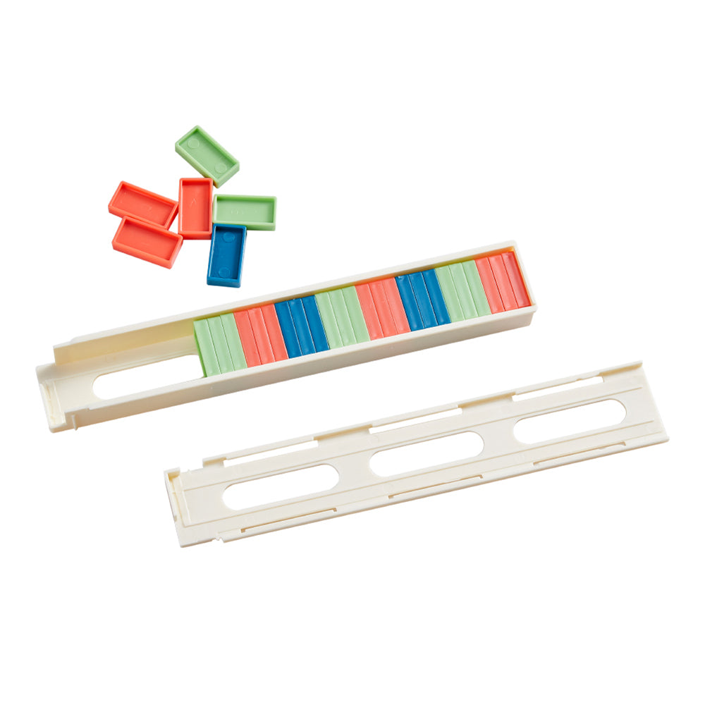 Blue Creative Automatic Domino Laying Train Toy With Light For Children