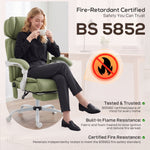 Vibration Massage Office Chair W/ Heat Reclining Function | Green