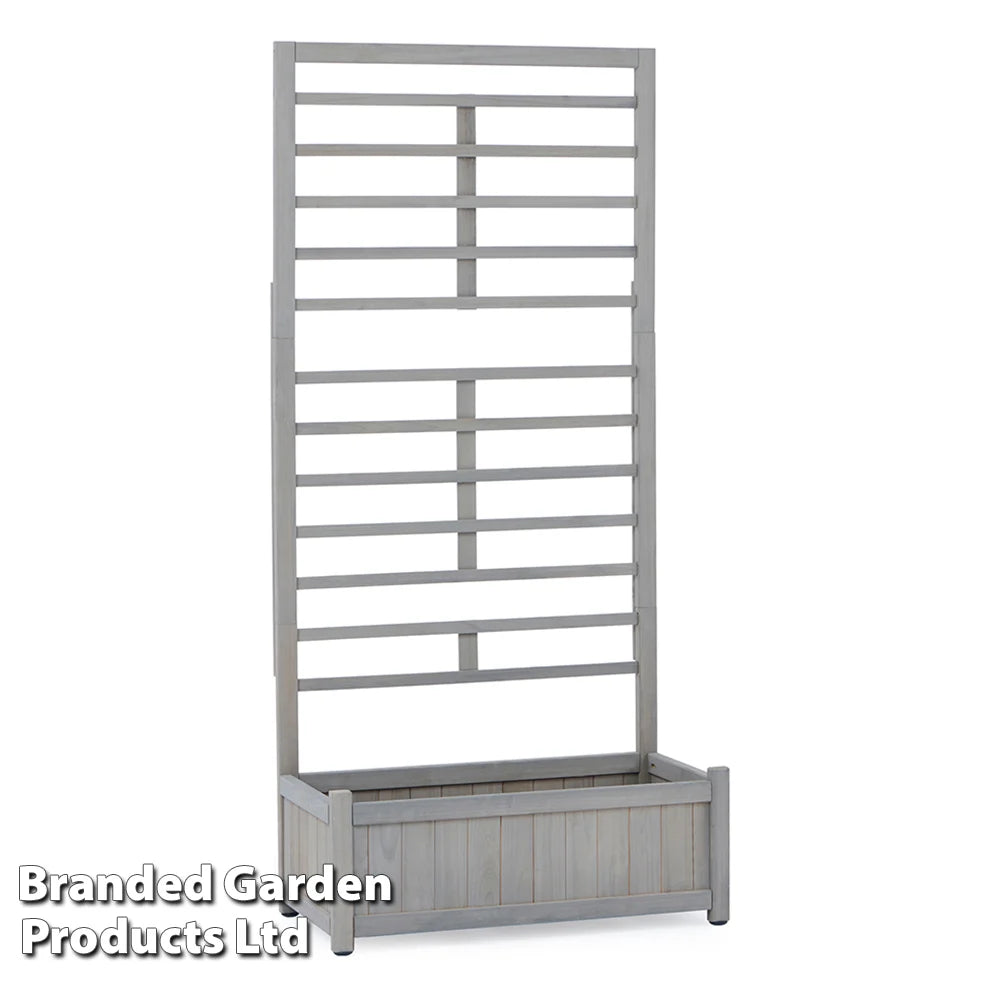 Garden_Gear Raised Wooden Planter With Climbing Trellis