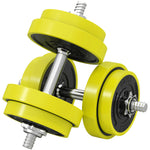 Adjustable 20kgs Barbell & Dumbbell Set For Home Gym | 20kg | Yellow