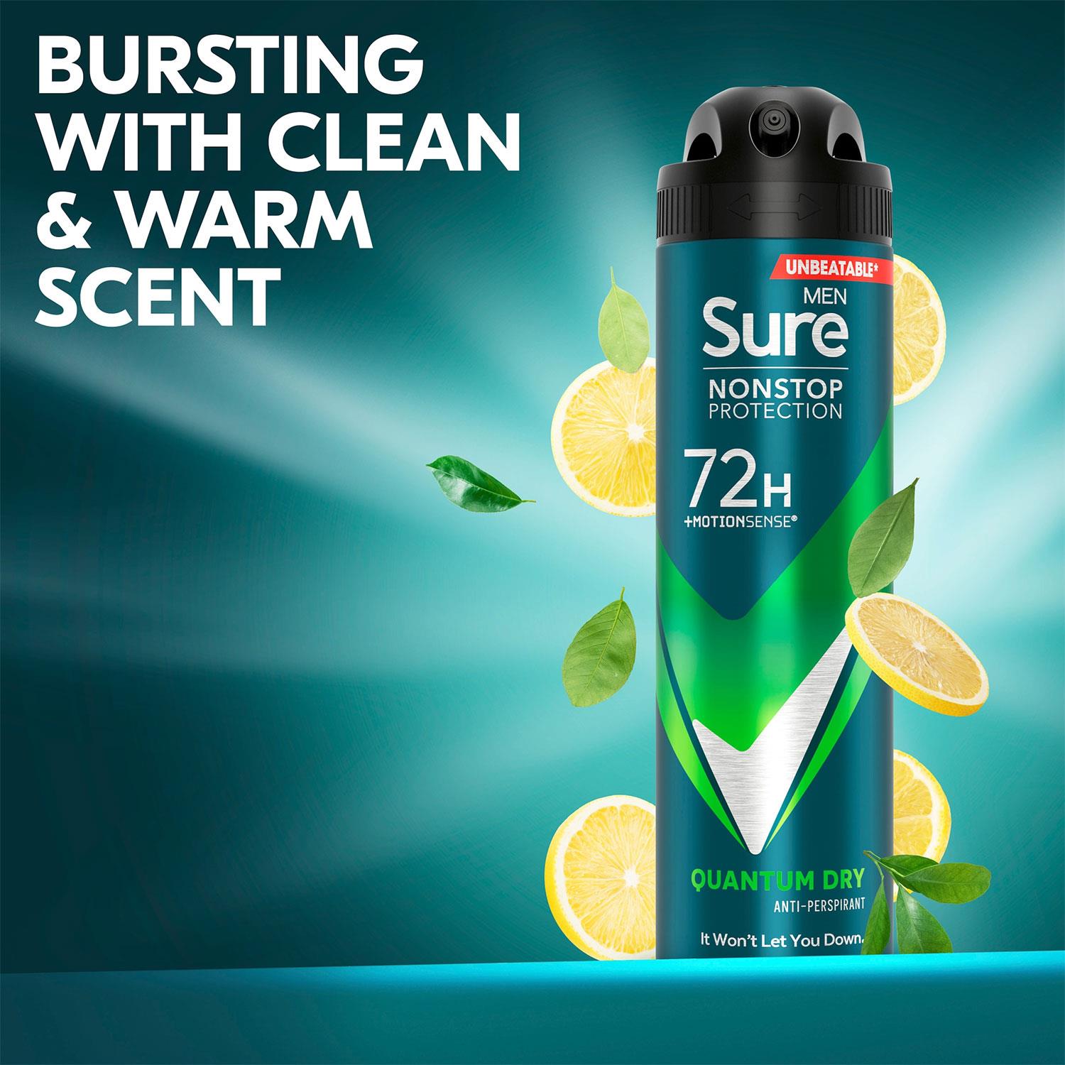 Men Nonstop Protection 72h Anti-perspirant Deodorant Quantum Dry 150ml, 3pk | 3
