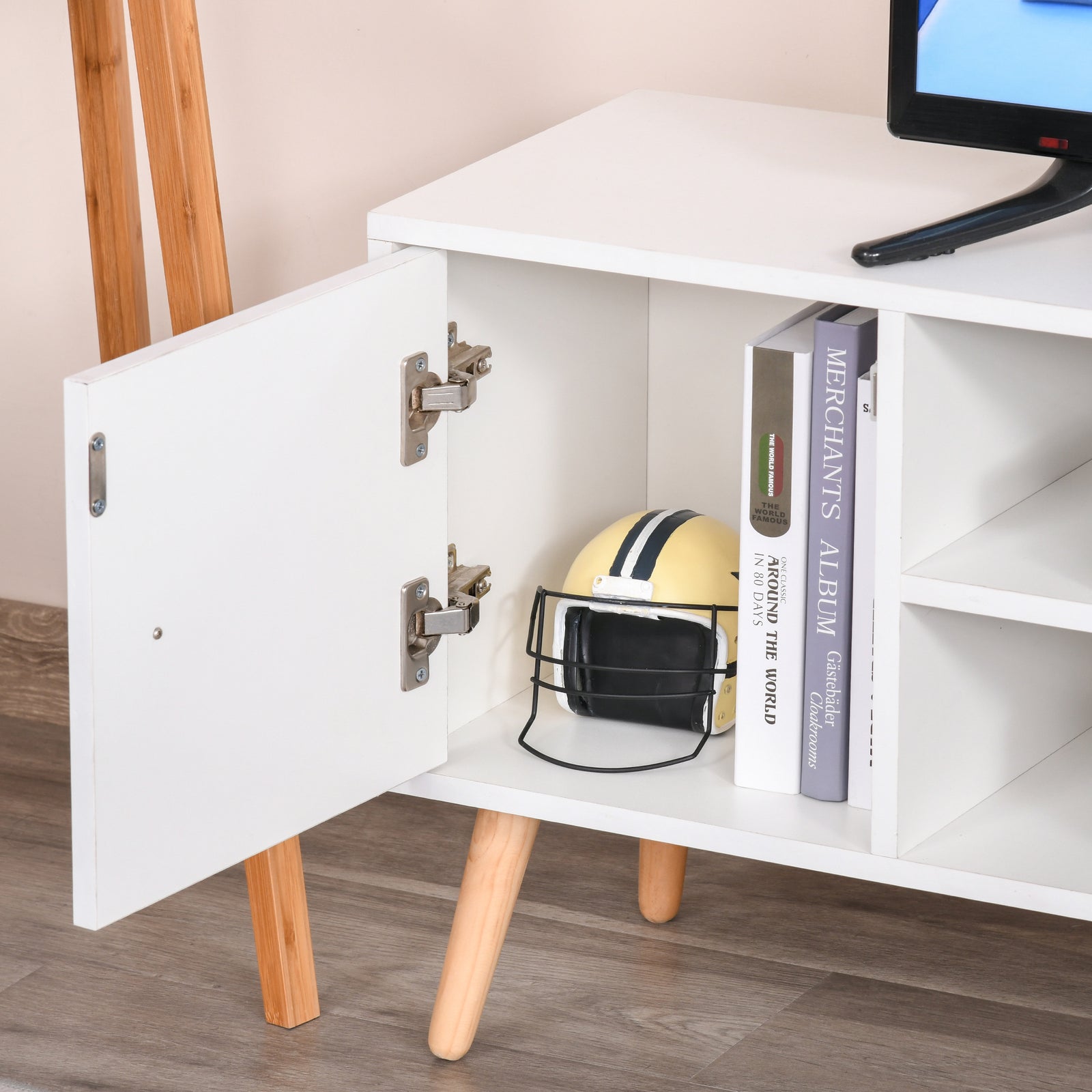 Modern Tv Stand Storage Shelf Media Console