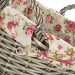 Craft Basket With Garden Rose Lining | One Size | Gray
