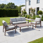 Lesina 4 Seat Outdoor Patio Conversation Set | Brown