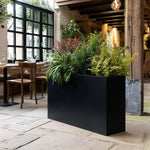 Galvanised Steel Metal Planter Trough Planter - 90cm X 82cm | Black