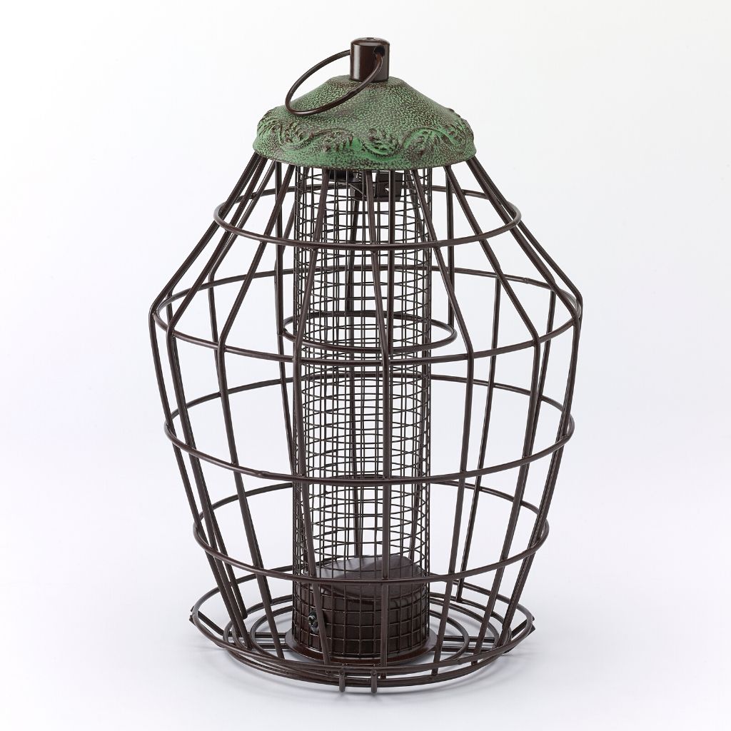 Secret Garden Squirrel-proof Peanut Feeder With Antique Leaf Design | Brown