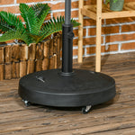 23.5kg Resin Garden Parasol Base Round Stand