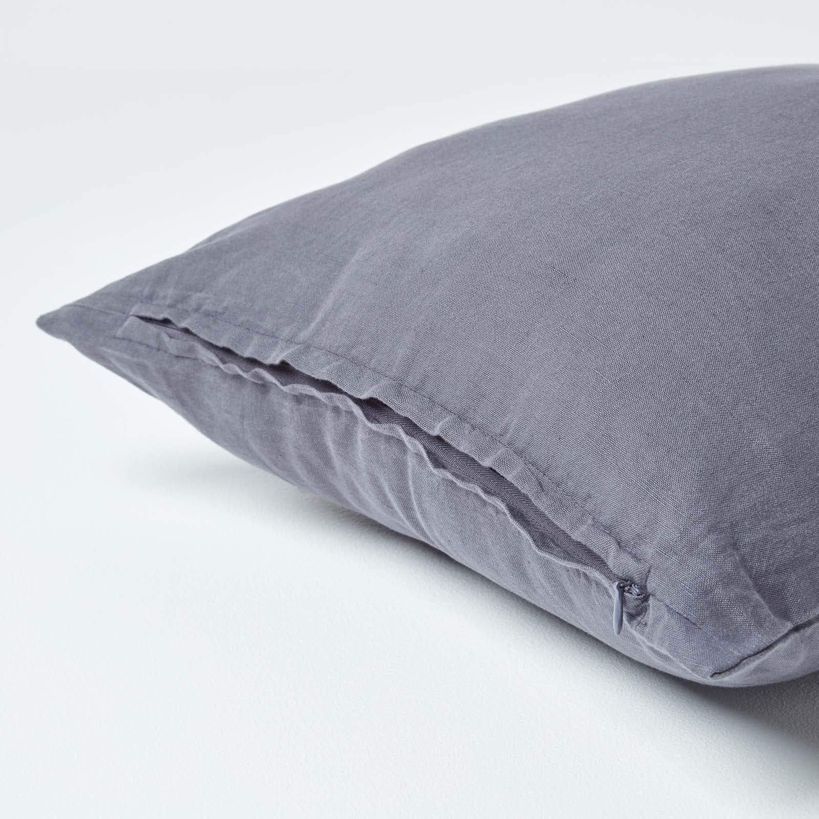 European Size Linen Pillowcase | 80cm x 80cm | Dark Grey