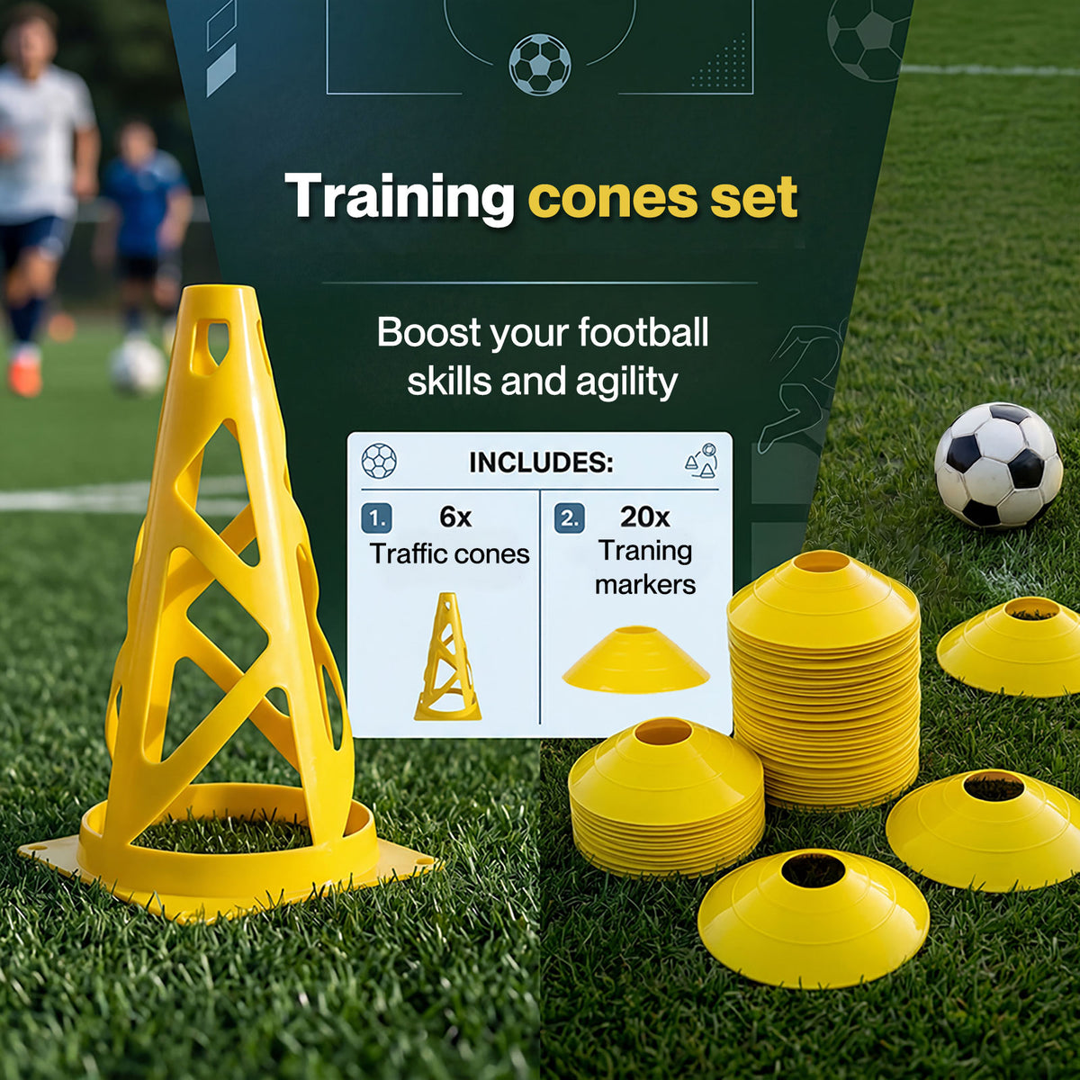 Centra Football Training Equipment Pro Agility Speed Ladder Cones Hurdle