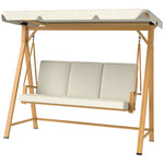 3-seater Swing W/ Upf30+ Canopy | Beige