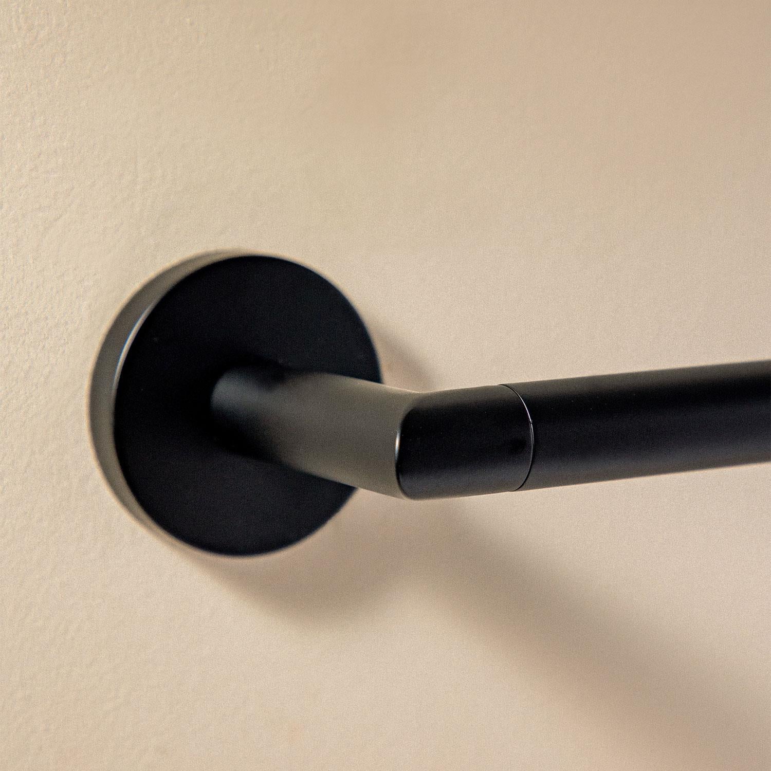 Towel Rail, Matt Black, 60cm, Hidden Fixings,start Collection