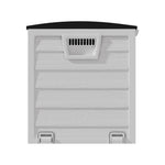 290l Large Waterproof Outdoor & Indoor Storage Box With Wheels – Flip-top Lid, Wood-grain Effect, Ventilated Plastic Container | Black & White