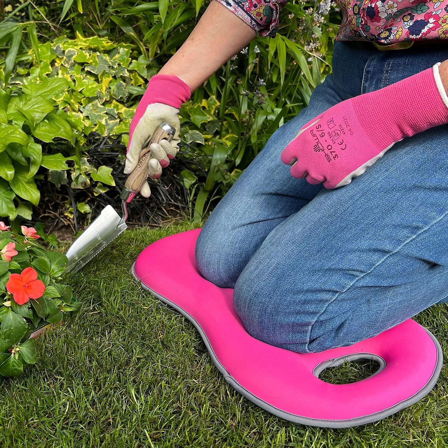Kew Gardens Collection Cushioned Garden Polyester Kneeler, Pink
