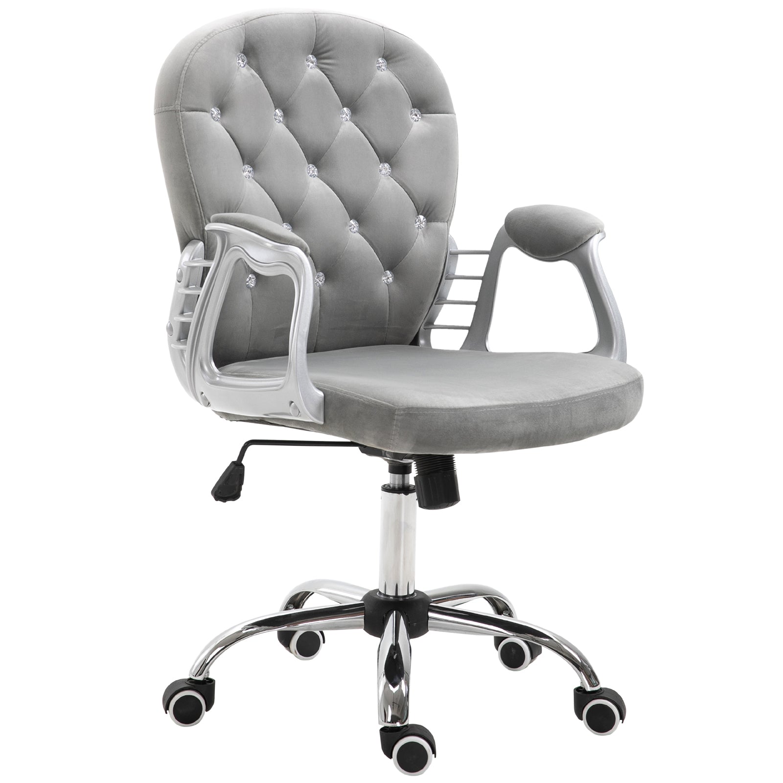 Velour Diamond Tufted Office Chair