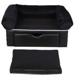 PawHut Dog Sofa Bed With Storage, Drawer, Soft Cushion, For Small Dogs - Black