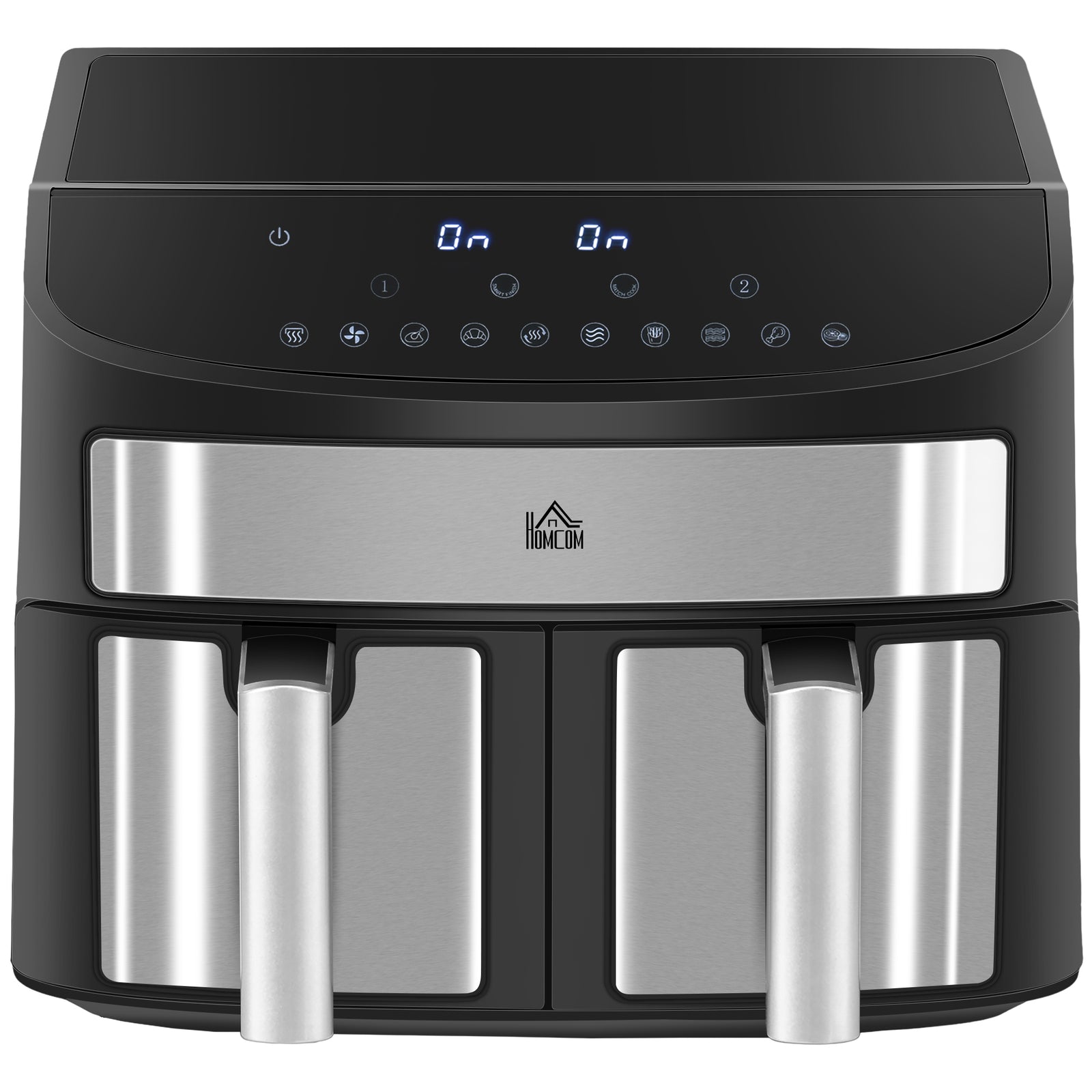Oil Free Dual Air Fryer 10 In 1 8l With Sync Finish Timer