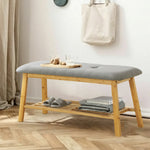 Bamboo Shoe Bench For Entryway