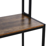Industrial L-shaped Work Desk & Storage Shelf Steel Frame
