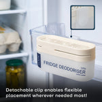 Clayr Fridge Deodoriser 120g Natural Gel 4 Pack - Off White With Clip Hook
