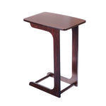 C Shaped Sofa Side Table Mahogany Veener Finish | Mahogany