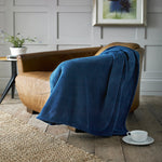 Snuggle Touch Microfibre Supersoft Fleece Throw | 140cm x 180cm | Navy Blue