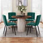 Breeins Set Of 4 Contemporary Velvet Upholstered Dining Chairs