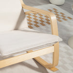 Comfortable Relax Rocking Chair With High Back | Cream