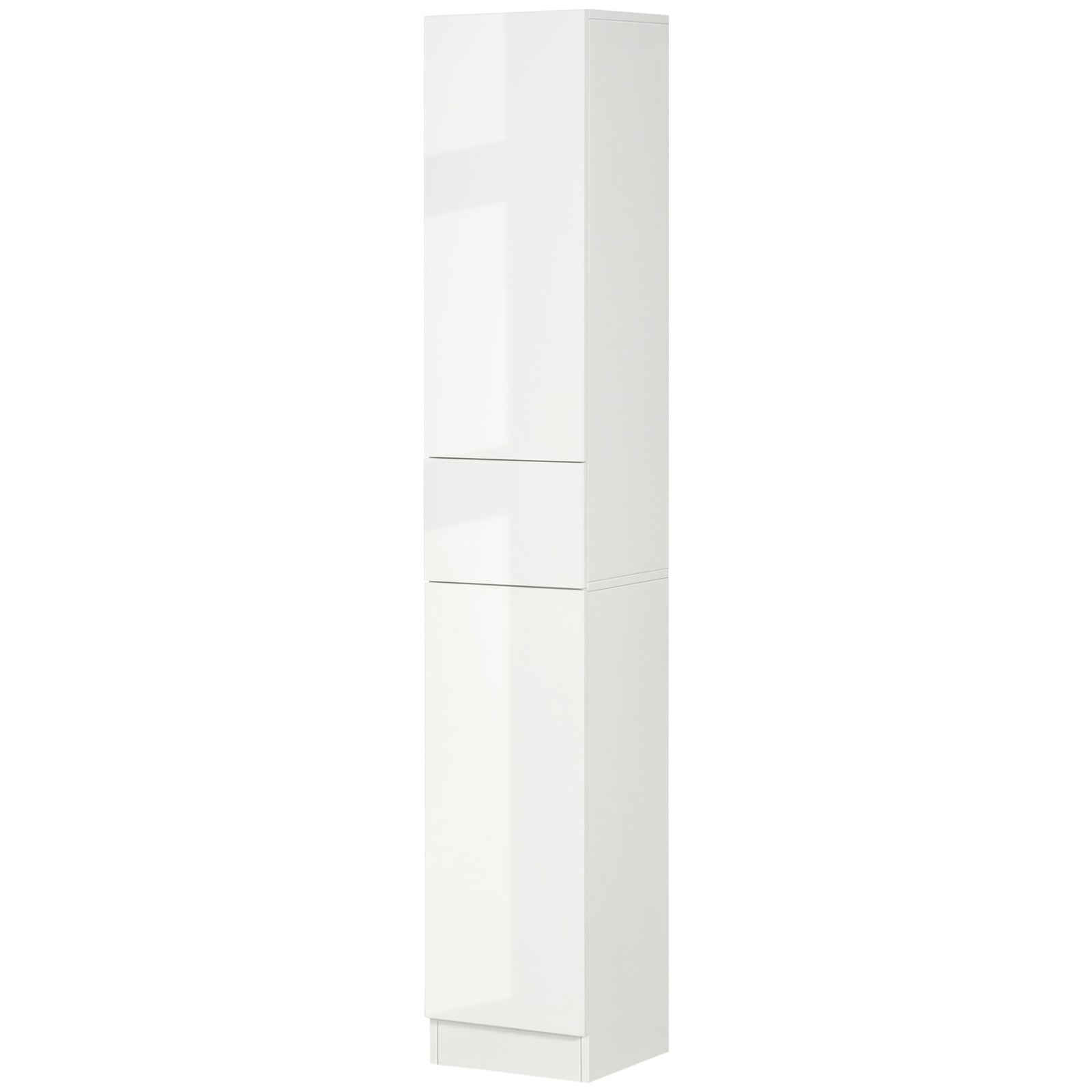 High Gloss Tall Bathroom Cabinet With Adjustable Shelves
