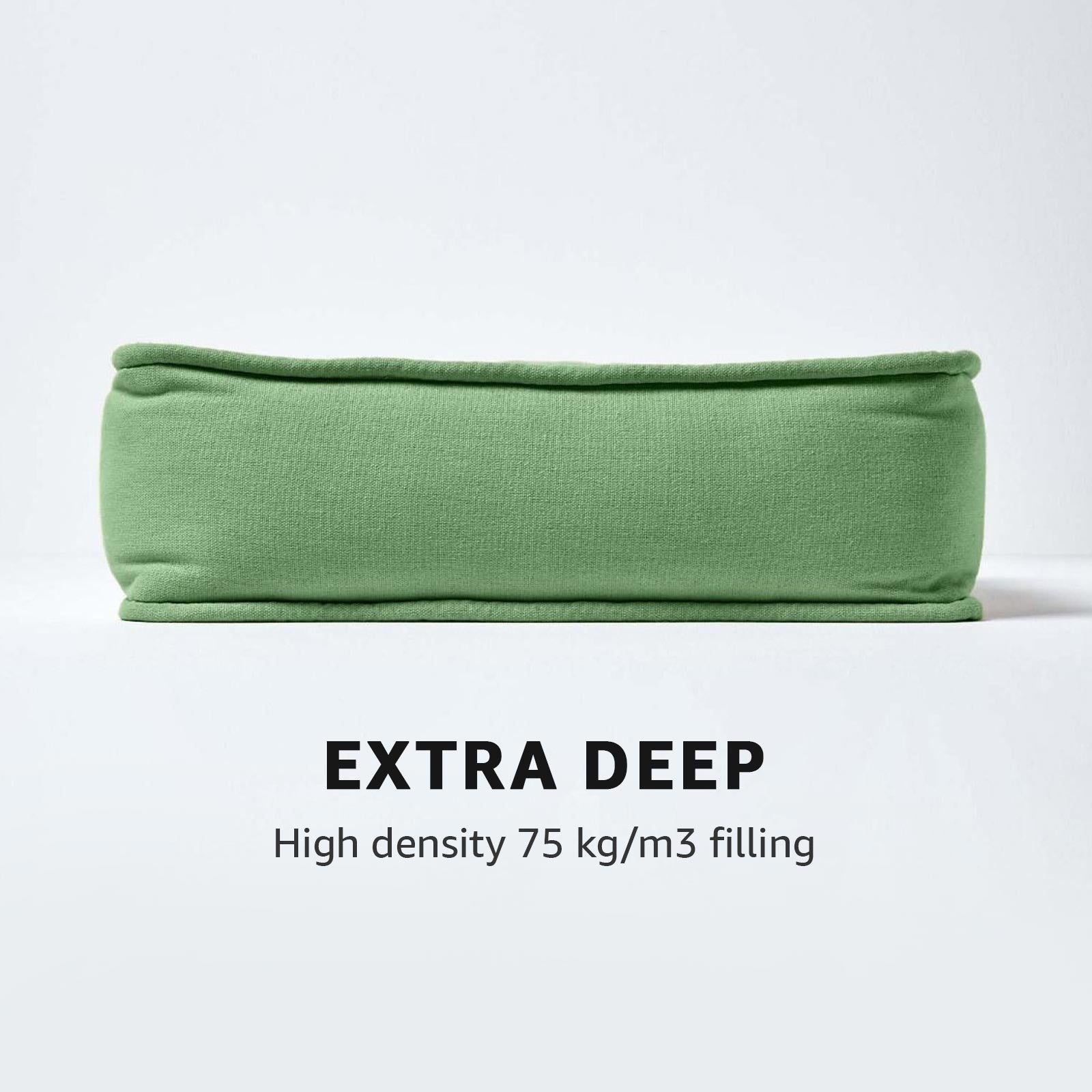 Cotton Dining Chair Booster Cushion | 40cm x 40cm | Forest Green