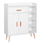 Side Cabinet With Storage Drawer For Hallway Kitchen White