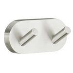 Towel Hooks Wall Mounted Storage Non-rust Brass Core | Double | Brushed Nickel