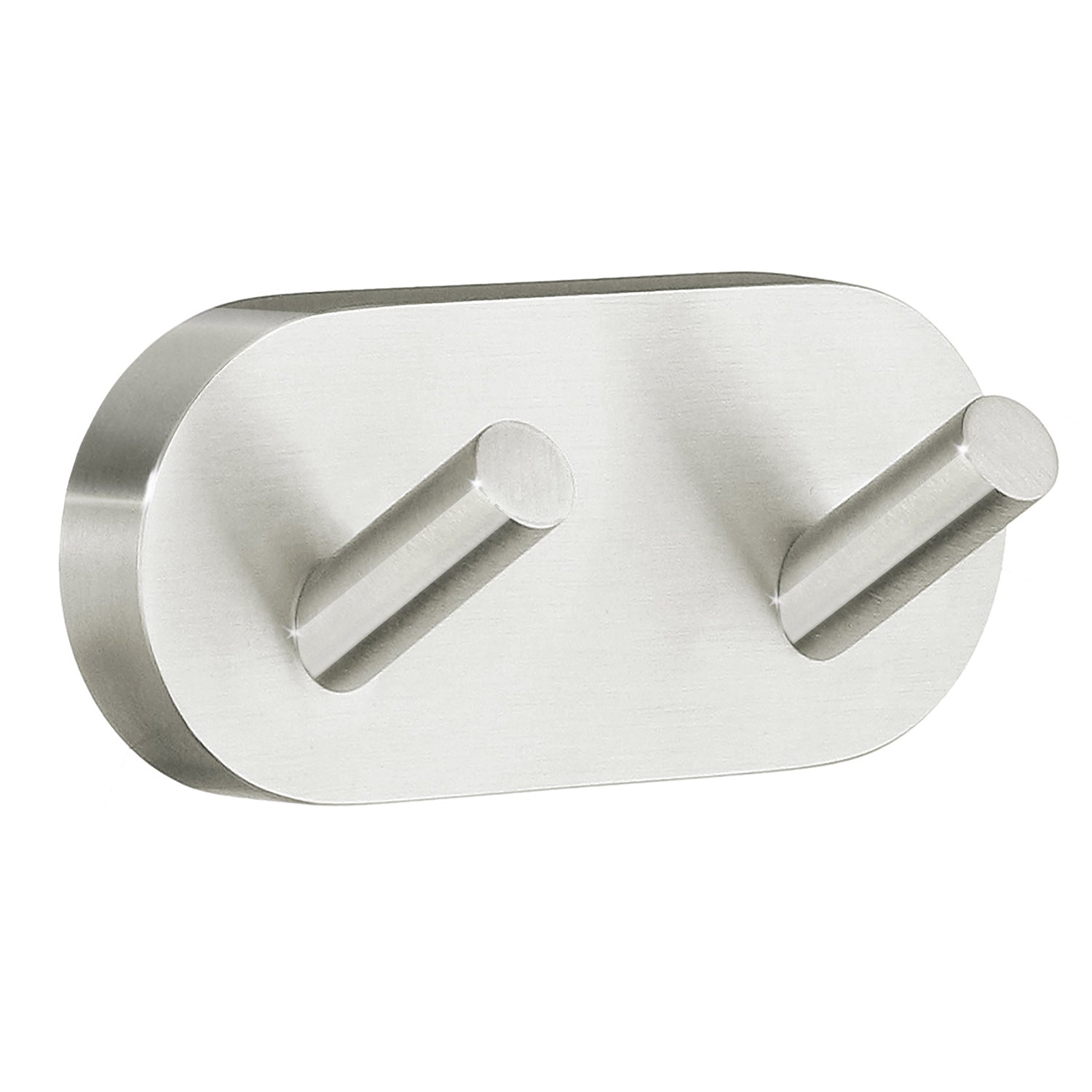 Towel Hooks Wall Mounted Storage Non-rust Brass Core | Double | Brushed Nickel
