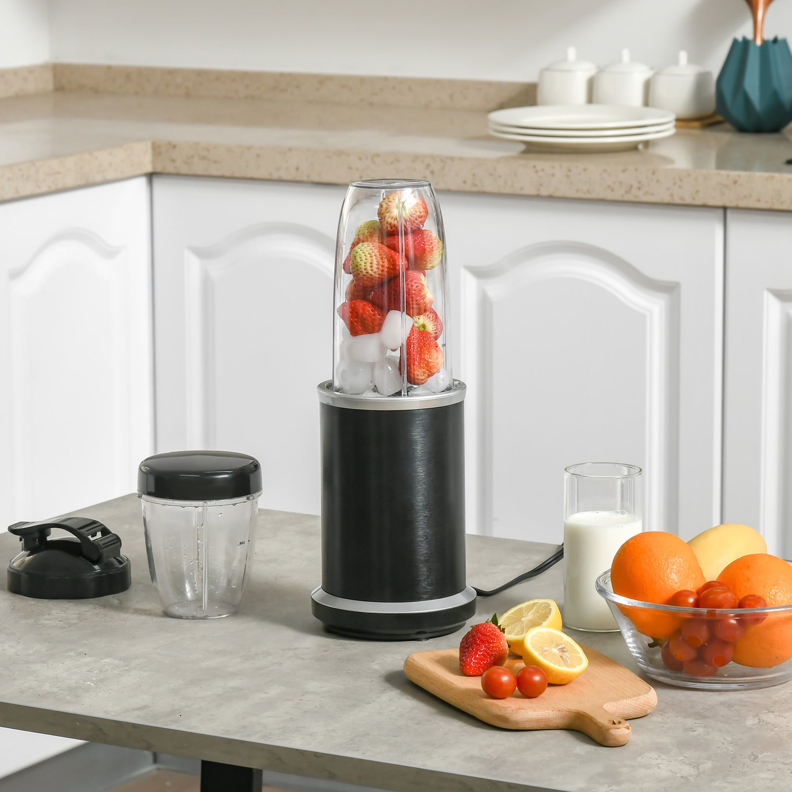 Countertop Blender With 0.7l And 0.35l Mix Cup 1000w