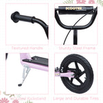 Push Scooter Teen Kids Stunt Bike Ride On With 12" Eva Tyres | Pink