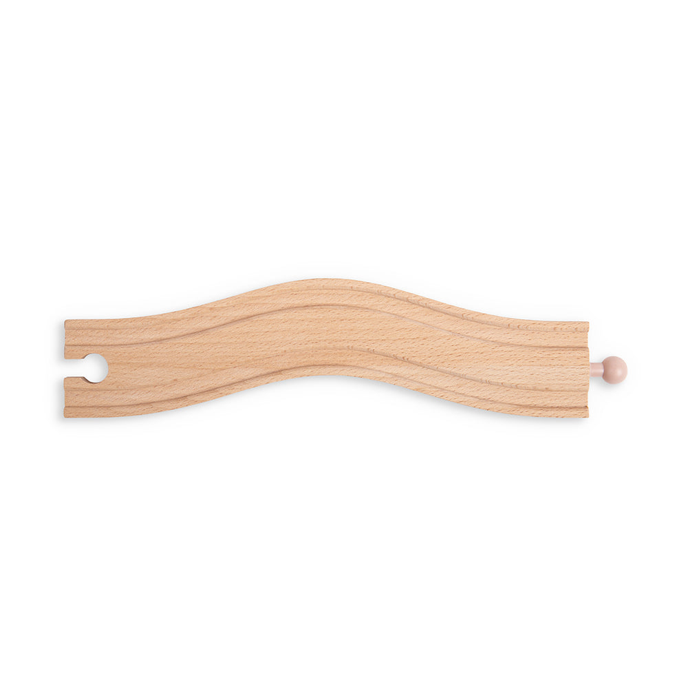 2 Wavy Track Pieces for Wooden Train Sets