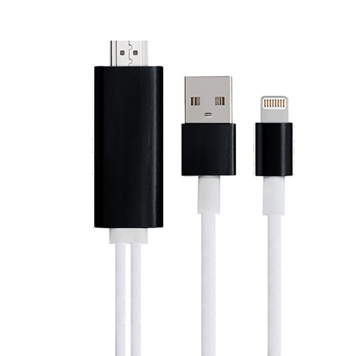 Full Hd Support Hdmi Connector Cable For Phone & Pad | Black