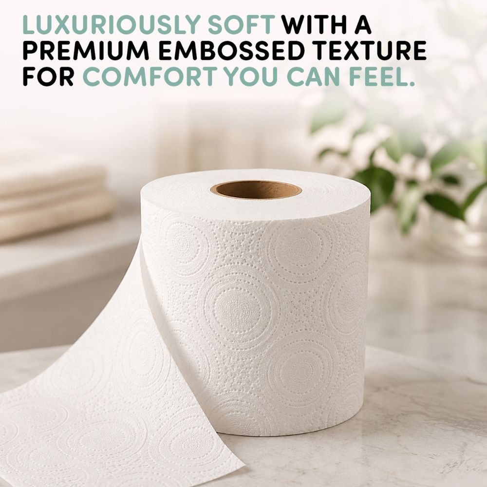 Toilet Roll, Spirits Of Tera – Quilted Soft 3-ply Tissue | 24 Rolls | White