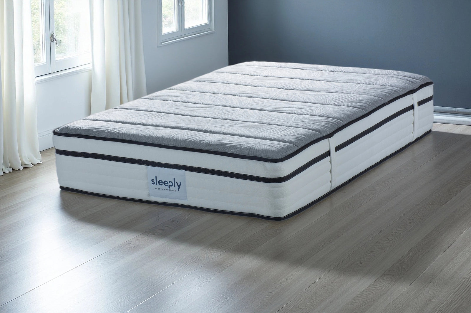 Sleeply Hybrid Mattress 2000 Pocket Sprung multi layered soft touch | Small Double | Grey