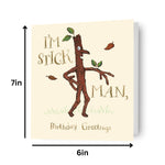 I'm Stickman' Birthday Card Official Product