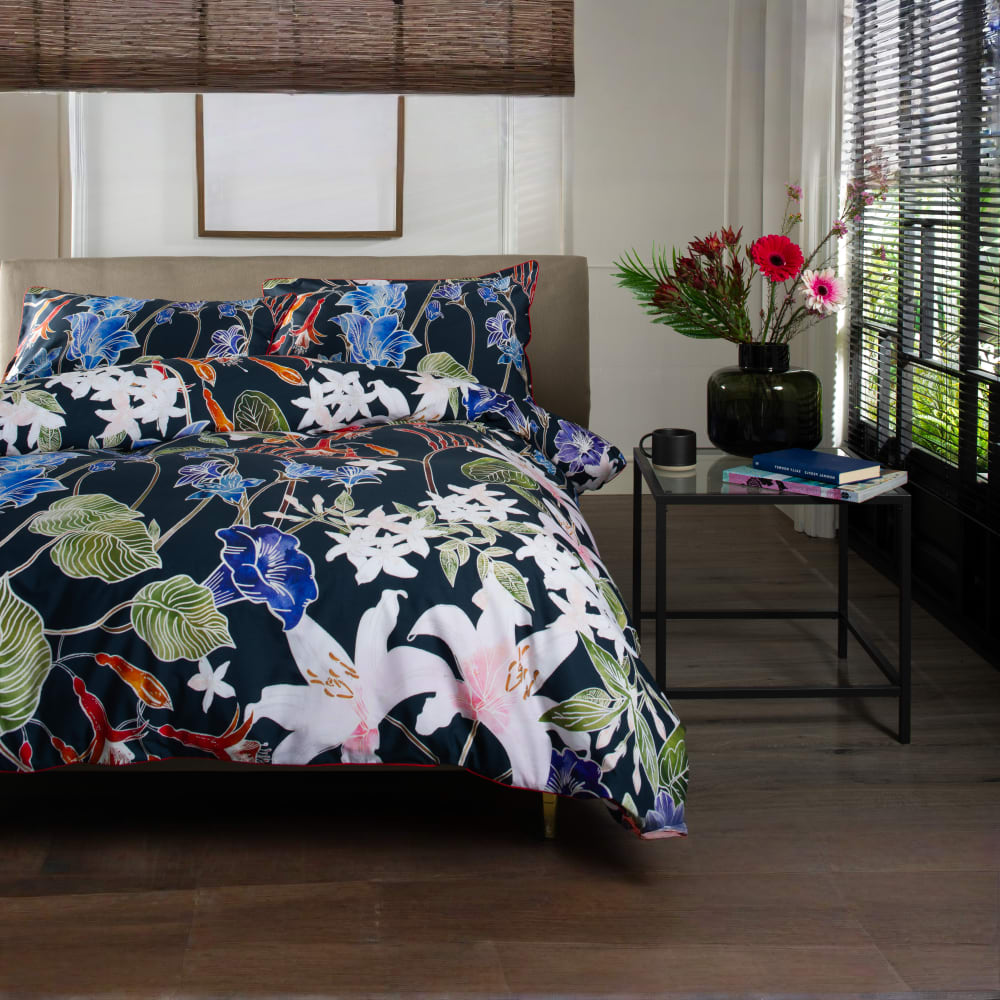 Floral Nightshade 100% Cotton Digitally Printed Duvet Cover Set – Luxury 200 Thread Count  Bedding | King | Multi Colour