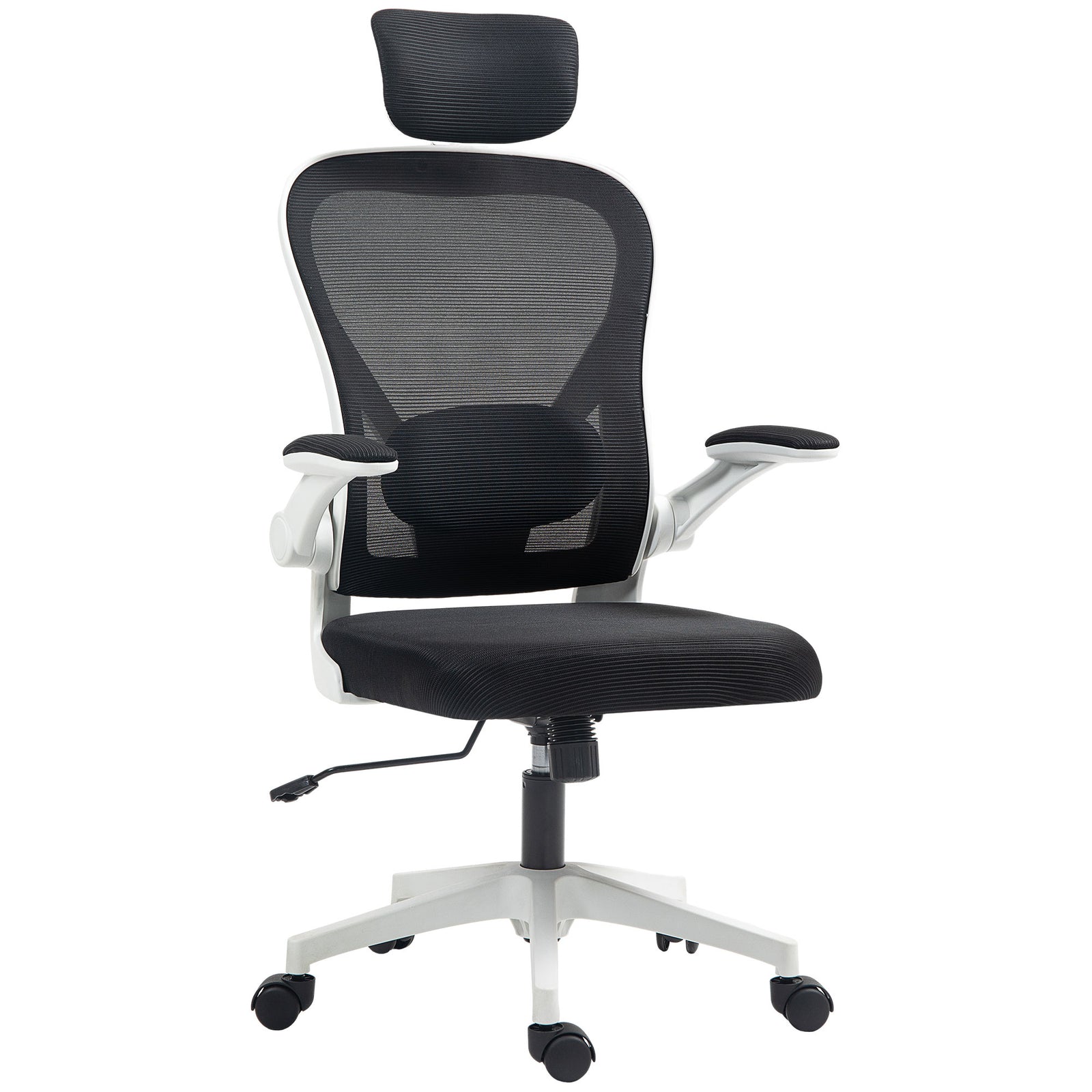 Executive Mesh Office Chair With Headrest, Lumbar Support | One Size | Black