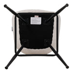 Set Of 2 Modern Sherpa Fleece Bar Stools With Backrest – Soft Padded Seat, Metal Legs