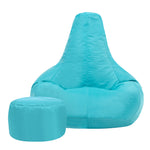 Recliner Indoor Outdoor Bean Bag Chair & Pouffe Chair | Aqua