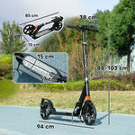 Scooter For Kids, Foldable Kick Scooter With Adjustable Handlebar | Black